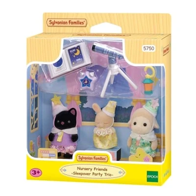 Image of Sylvanian Families 5750 Nursery Friends Sleepover Party Trio Dollhouse Playsets