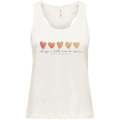 Image of ONLY Women&#039;s Onlhenny Life Reg S/L Tank Top Box JRS, Gray, M