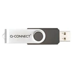 Image of Q Connect USB 2.0 Swivel 32GB Flash Drive Silver/Black KF76970