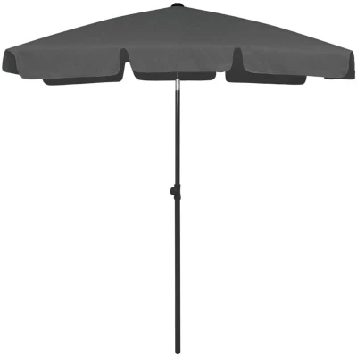 Image of vidaXL Beach Parasol Anthracite 180x120 cm