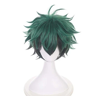 Image of Yamia Anime Izuku Midoriya Cosplay Wig with free Cap for My Hero Academia Halloween Costume