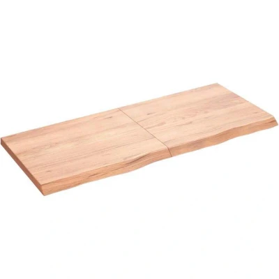 Image of vidaXL Wall Shelf Light Brown 120x50x(2 4) cm Treated Solid Wood Oak
