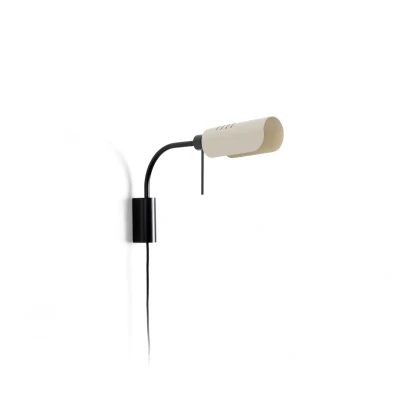 Image of Martinica Small Reading Wall Light Black, Beige 1x E27