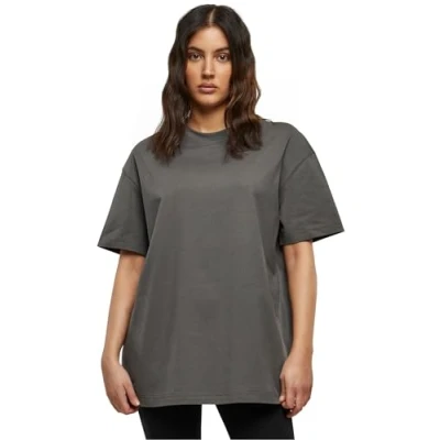 Image of Build Your Brand Women&#039;s By149 ladies Oversized Boyfriend Tee T Shirt, Darkshadow, L