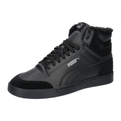 Image of PUMA Unisex Shuffle MID Fur Sneaker, Black Steel Gray, 9.5 UK