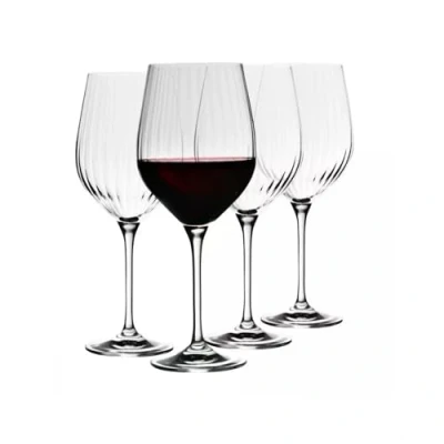 Image of Krosno Red Wine Glasses Set of 4 450 ML Harmony Lumi Collection Drinking Wedding Gift Perfect for Home, Restaurants and Kitchen Dishwasher Safe