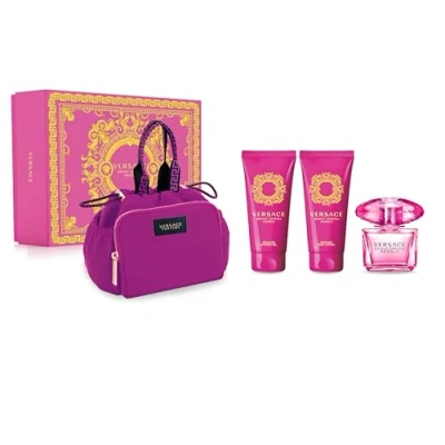 Image of Versace Bright Crystal Absolu Gift Set 90ml EDP + 100ml Body Lotion Shower Gel Pouch