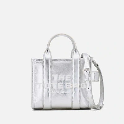 Image of Marc Jacobs The Metallic Leather Crossbody Tote Bag