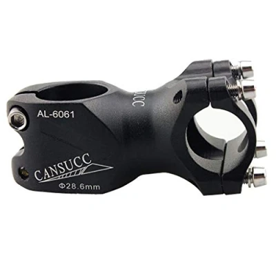 Image of CANSUCC 25.4 Stem 60mm FOMTOR Mountain Bike Handlebar for Road MTB BMX Track Black