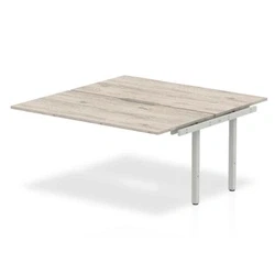 Image of Evolve Plus 1600mm B2B Ext Kit Grey Oak Top Silver Frame
