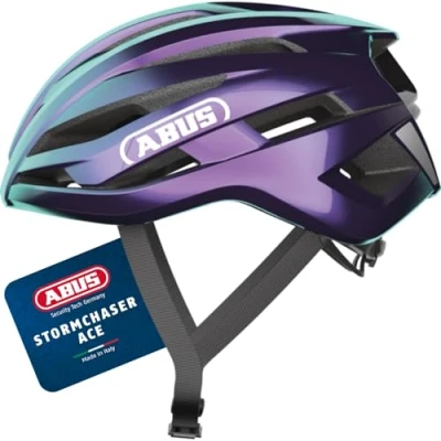 Image of ABUS StormChaser ACE Racing Bicycle Helmet Lightweight Road Bike for Racing, Gravelbike Touring and Cyclocross Women Men Size S, Purple