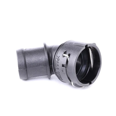 Image of 1J0122291 Coolant Flange TOPRAN 111 233 GRP (Glass fibre Reinforced Plastic) with seal bracket VOLKSWAGEN: Passat B6 Saloon, Golf 5, 4