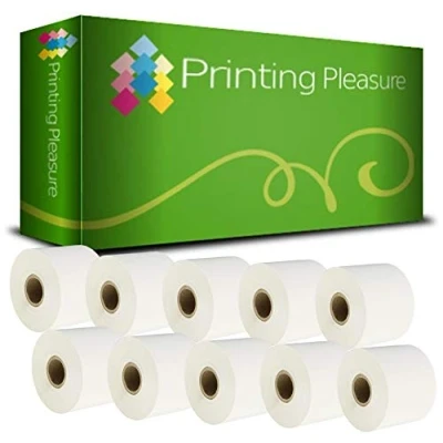 Image of Printing Pleasure 10 x S0929110 Compatible Labels Rolls for LabelWriter 4XL Label Printers 62mm 106mm 250 per Roll Type: Non Adhesive
