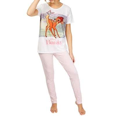 Image of Disney Womens Pyjamas Bambi Multicoloured Small