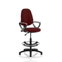 Image of Eclipse Plus I Lever Task Operator Chair Chilli + Arms Draughtsman Kit