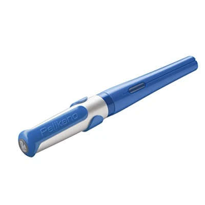 Image of Pelikan Pelikano 802918 Fountain Pen for Right Handed Users, A Nib, Blue, Pack of 1 in Folding Box