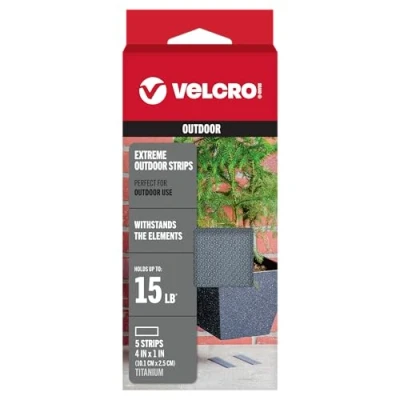 Image of Velcro (R Brand Industrial Strength Extreme Fasteners 4 x 1 inch Titanium, Other, Multicoloured, 4.28 10.12 20.66 cm