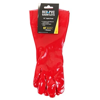 Image of PVC Gauntlet Red 16