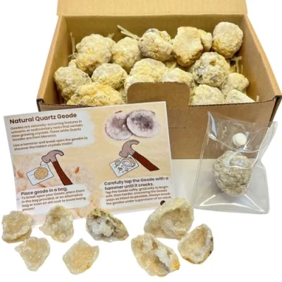 Image of Fossil Gift Shop Break Your Own Geodes 1kg Bumper Pack Contains Up to 25 Geodes!