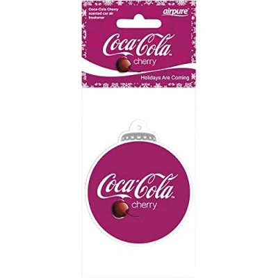 Image of Coca Cola Christmas Bauble Car Air Freshener Cherry Coke
