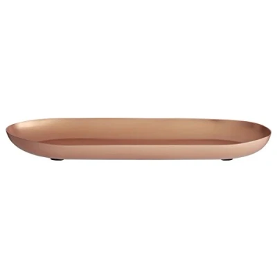 Image of Premium Housewares Madison Shine Tray, Matte Copper Finish, 2 x 25 13 cm