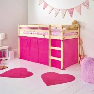 Image of Home Leisure Stores Fuschia Pink Tent For Mid Sleeper Bed