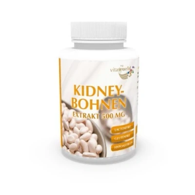 Image of 3 Pack Vita World White Kidney Bean Extract 500Mg x 120 Capsules Carbohydrate Blocker Made in Germany
