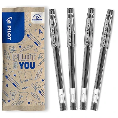 Image of Pilot Gtec C4 Gel Rollerball Tip Black (Pack of 4)