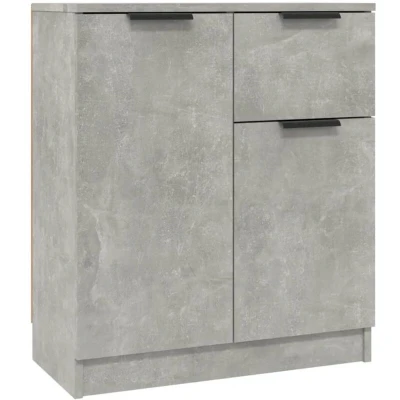 Image of vidaXL Sideboards 2 pcs Concrete Grey 60x30x70 cm Engineered Wood