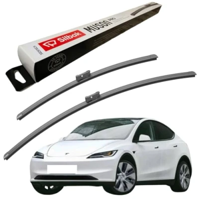 Image of Silbak Windscreen Wipers, fits for TESLA MODEL Y (09/2019 ONWARDS) Front Wiper Blades, 650mm/480mm