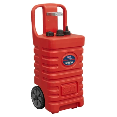 Image of Sealey Mobile Dispensing Tank Red 55ltr