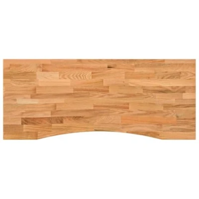 Image of vidaXL desk top 120x50x2.5 cm solid oak light brown rectangular home office living room