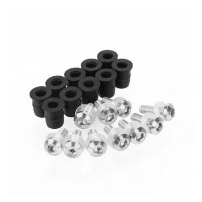 Image of Motorcycle Windscreen Windshield Fairing Bolt Screw Nuts Compatible With CRF1100L CRF1000L CRF 1000 1100 L XRV 750 XRV750(Silver)