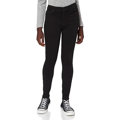 Image of 7 For All Mankind Women&#039;s Hw Skinny Crop Jeans, Black (Black LQ), W28/L28 (Size: 28)