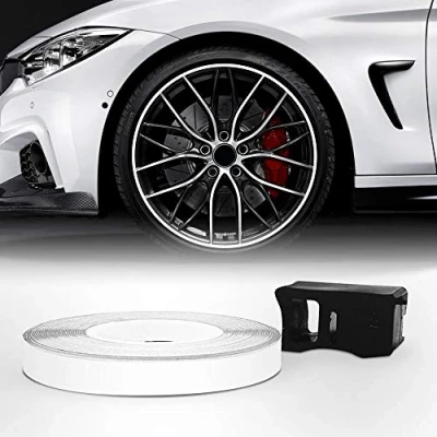 Image of Racing Wheel Trim with Applicator Tool for Car Wheels, White