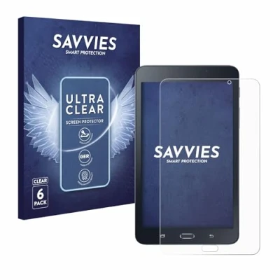 Image of Savvies 6 Pack Screen Protector compatible with Samsung Galaxy Tab A6 7.0 Protection Film Clear