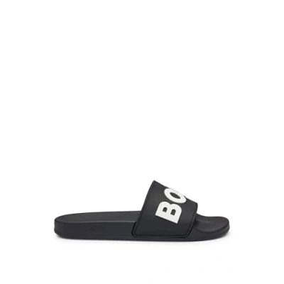 Image of BOSS KIRK Unisex Pool slides, Size: 6, Black one Pu