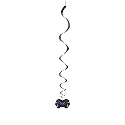 Image of Unique Party 46462 66cm Hanging Swirl Spider Web Halloween Decorations, Pack of 3