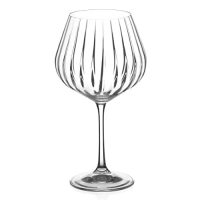 Image of DIAMANTE Gin Glass Copa &#039;Mirage&#039; Single Crystal Balloon with Optic Effect Perfect Giftbox