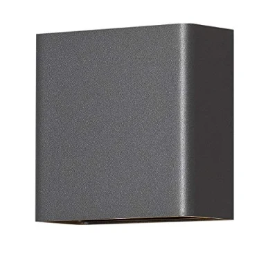 Image of Chieri Outdoor Modern Up Down Wall Lamp 2x 2 LED Dark Grey, IP54