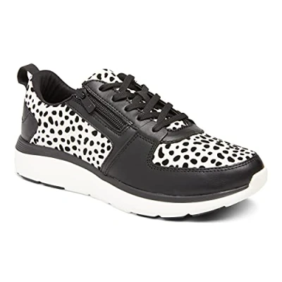 Image of Vionic Delmar Remi Women&#039;s Lace Up Trainer Supportive Walking Shoes That Includes Three Zone Comfort for Heel Pain and Plantar Fasciitis with Orthotic Insole Arch Support Medium Fit Black Spot UK 3
