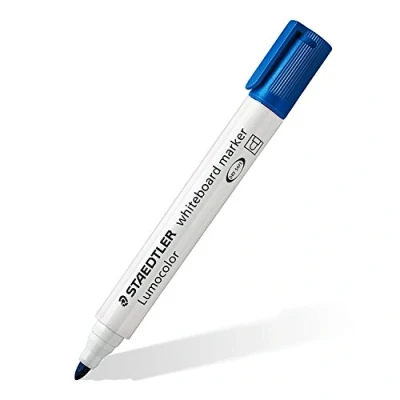 Image of STAEDTLER 351 3 Lumocolor Whiteboard Marker Bullet Tip Blue (Box of 10)
