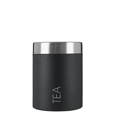 Image of Premier Housewares 508675 Tea Canister Black H13 x W10 D10cm