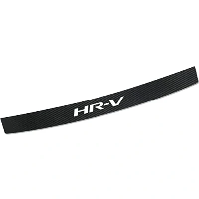 Image of JYMLOV Car Carbon Fiber Rear Bumper Protector for Hon da HR V, Trunk Door Sill Strip Anti Scratch Decorative Sticker Styling Accessories Strong Stickiness,Black