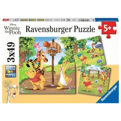 Image of Ravensburger Winnie The Pooh 3 x 49 Piece Jigsaw Puzzles for Kids Age 5 Years Up