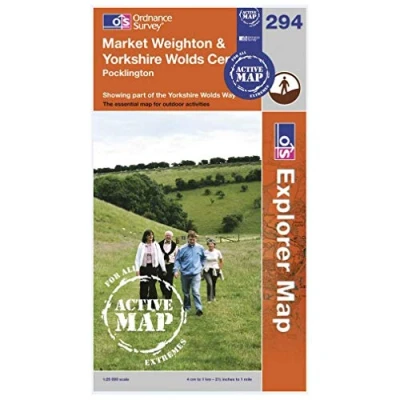 Image of Explorer Active 294 Market Weighton &amp; Yorkshire Wolds Central Map With Digital Version