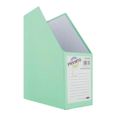 Image of Magazine File Organiser Office School Desk Newspaper Document Storage Box Stand (Mint Magic)