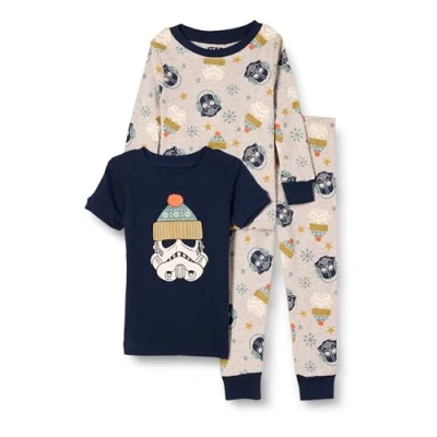 Image of Amazon Essentials Disney Marvel Star Wars Unisex Babies&#039; Snug Fit Cotton Pyjamas, Winter Kids, 12 Months