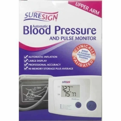 Image of SURESIGN Blood Pressure &amp; Pulse Monitor * Upper Arm Intelligent FULLY AUTOMATIC ** 90 Memories