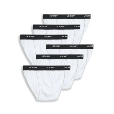 Image of Jockey Men&#039;s Underwear Elance String Bikini 6 Pack, White/opulent garden, XL